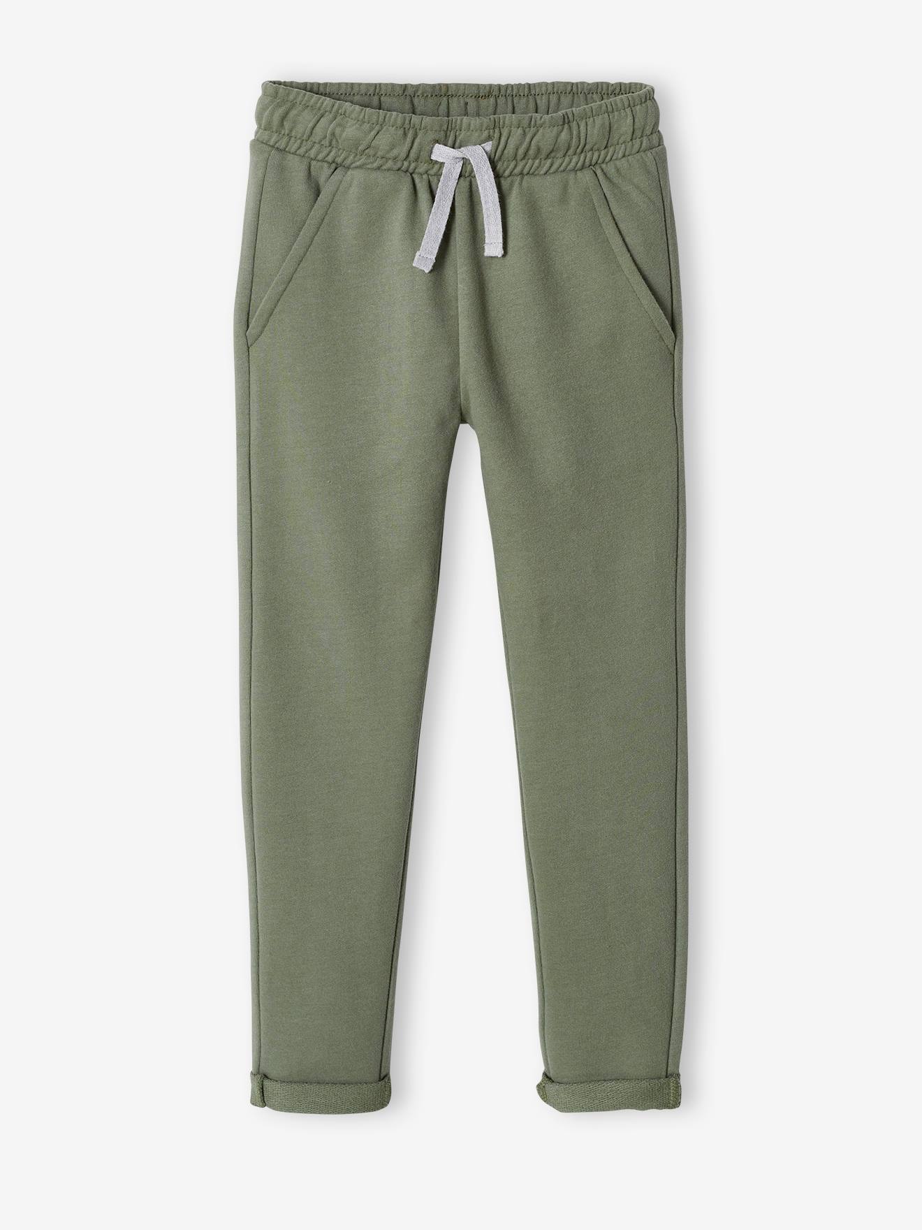 Pantalon jogger garçon en molleton BASICS marine chiné