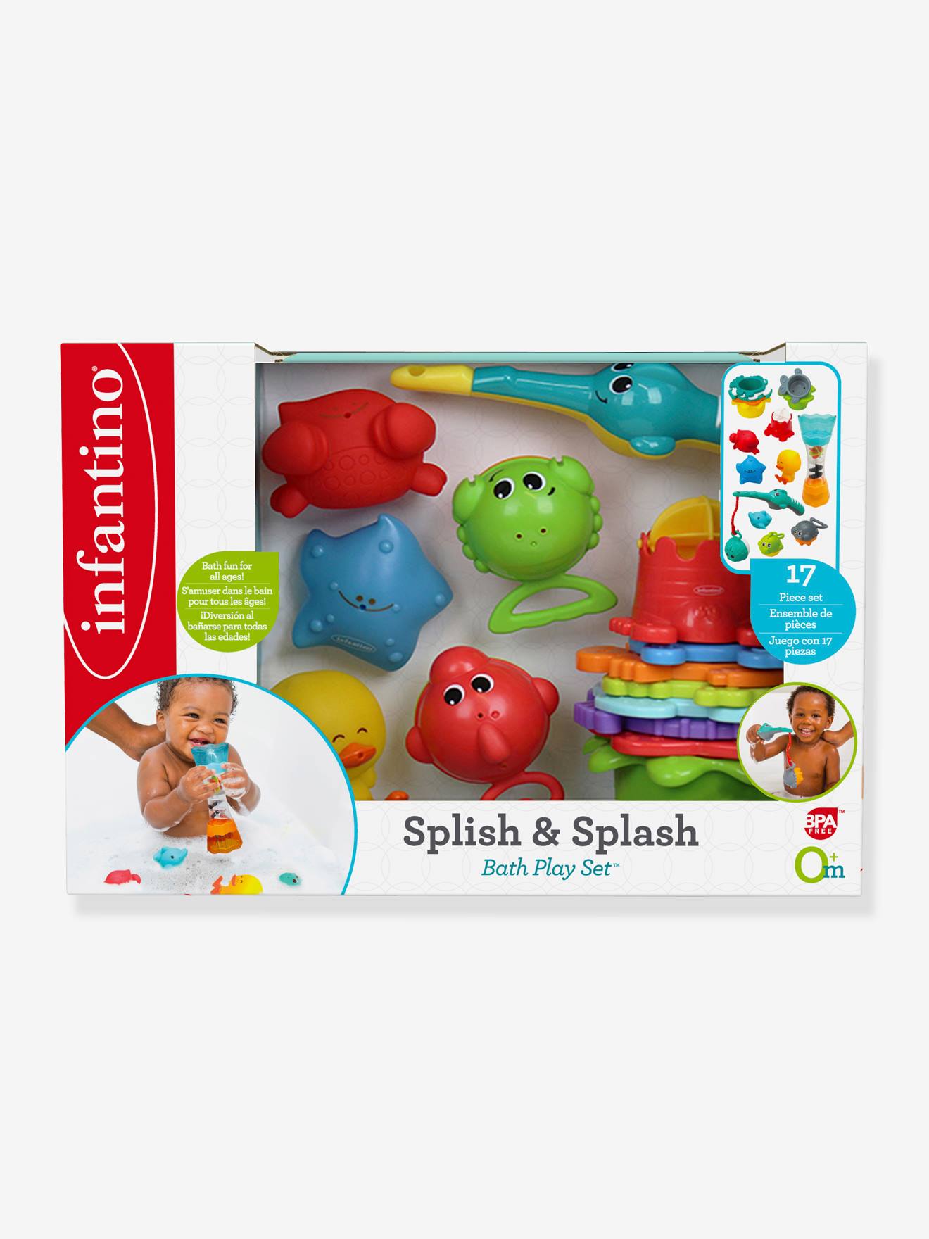 Coffret de bain 17 pièces INFANTINO bleu