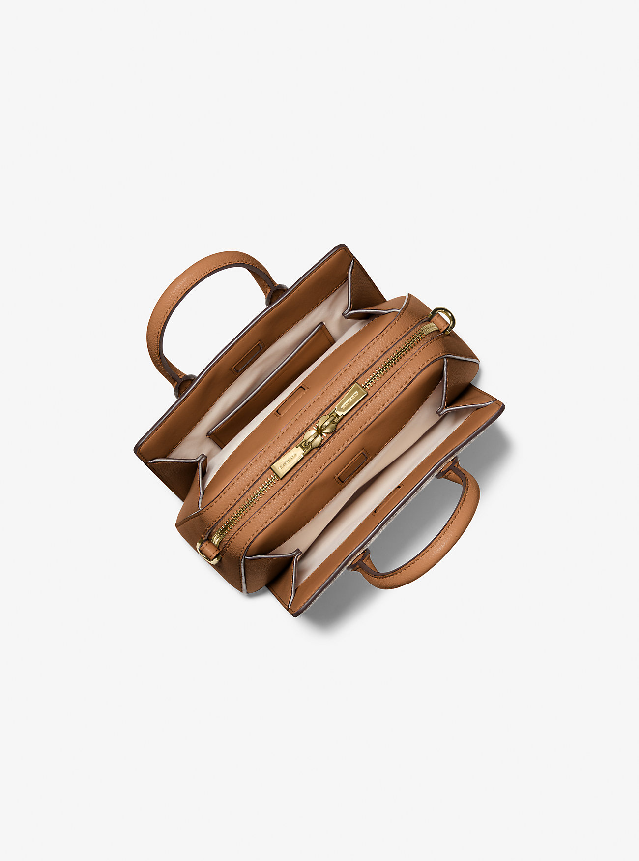 Laila ekstra liten crossbody-veske med signaturlogo – VANILJE/EIKORN