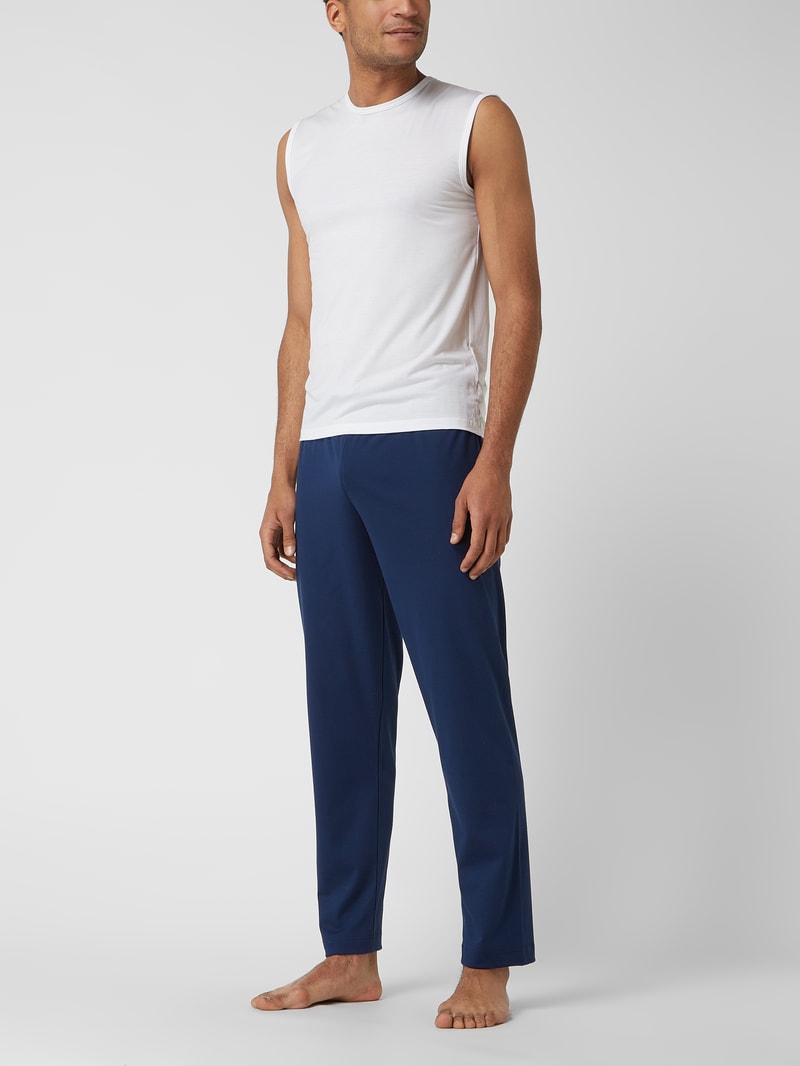 Pyjama-Hose aus Baumwolle in marineblau