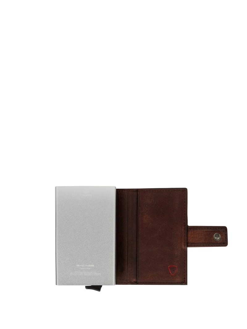 Kartenetui aus Leder Modell 'Camden c-three' in dunkelbraun