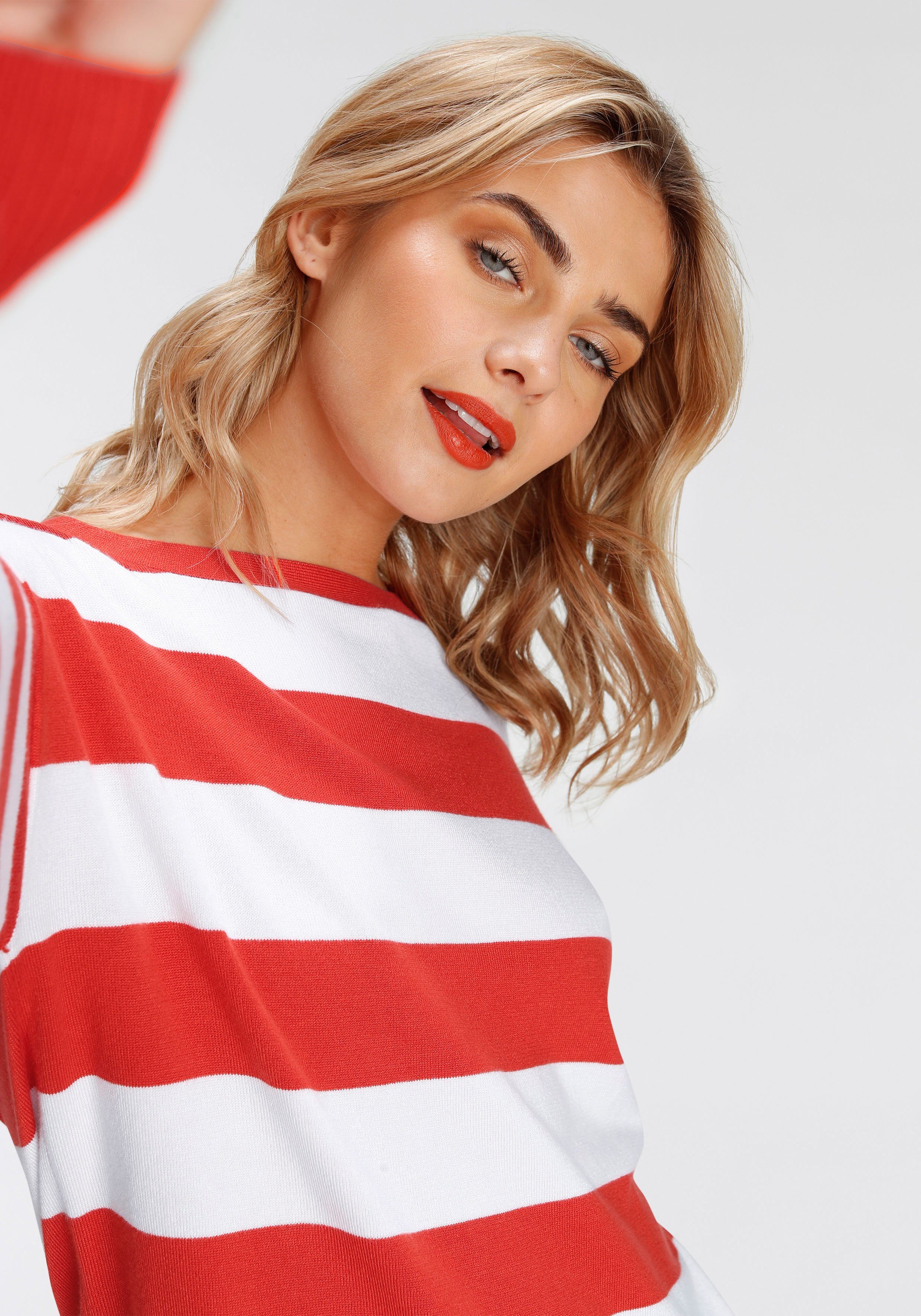 AJC Streifenpullover im Colourblocking mit U-Boot-Ausschnitt - NEUE KOLLEKTION