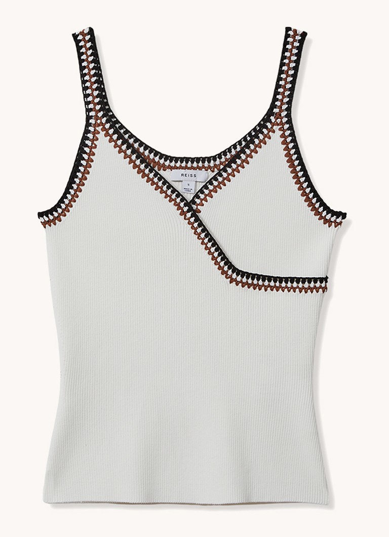 Reiss Kiki ribbed wrap top