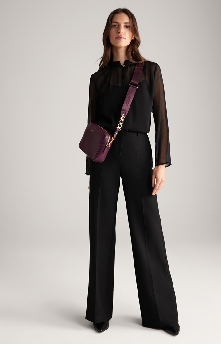 Chiffon-Bluse in Schwarz