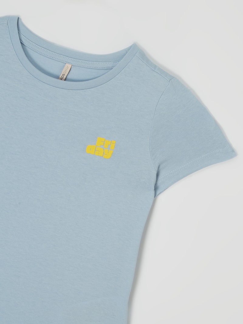 T-Shirt aus Baumwolle Modell 'Weekday' in bleu
