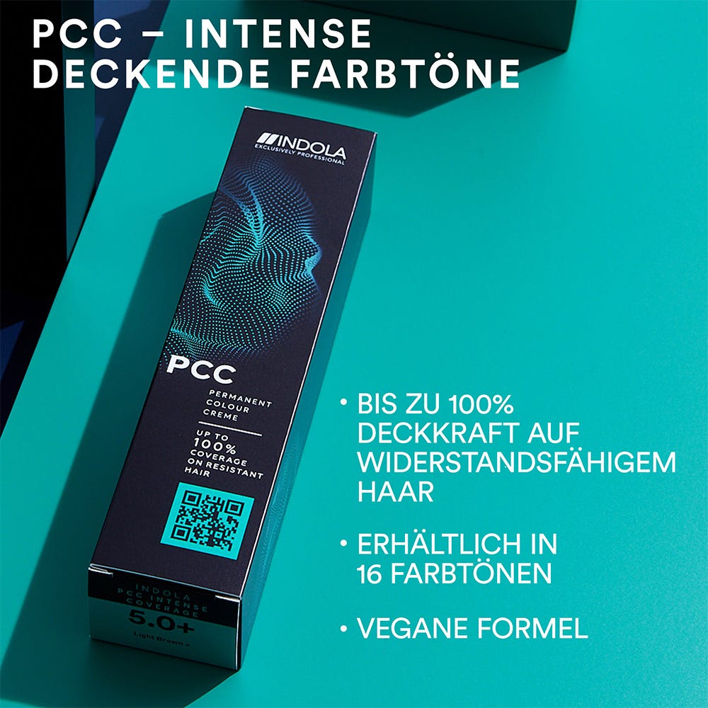 Indola PCC Permanente Haarfarbe Intensive Deckkraft 5.0+ Hellbraun 60 ml