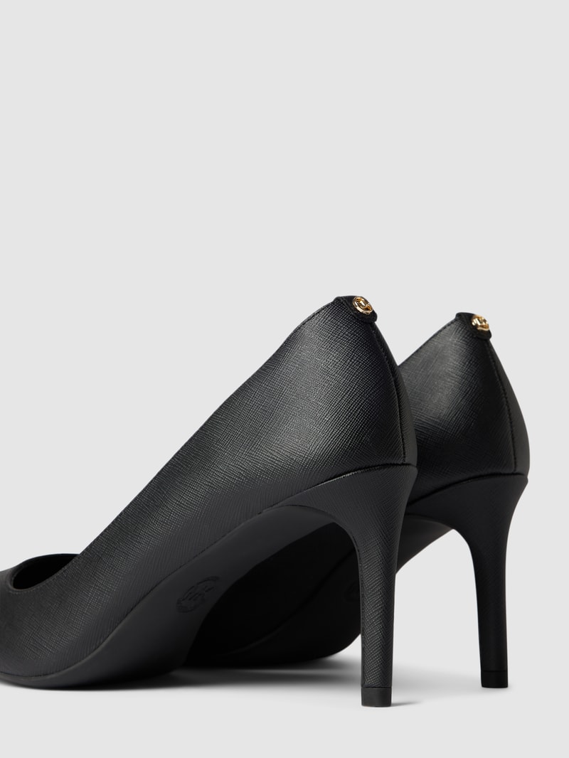 High Heels mit Label-Details Modell 'ALINA' in schwarz
