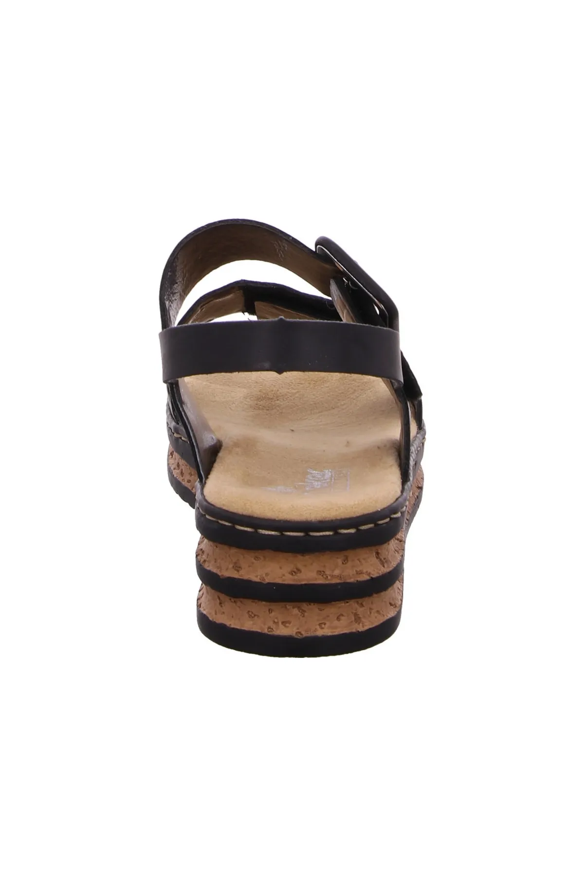 Rieker  Sandalette - Schwarz - Flacher Absatz