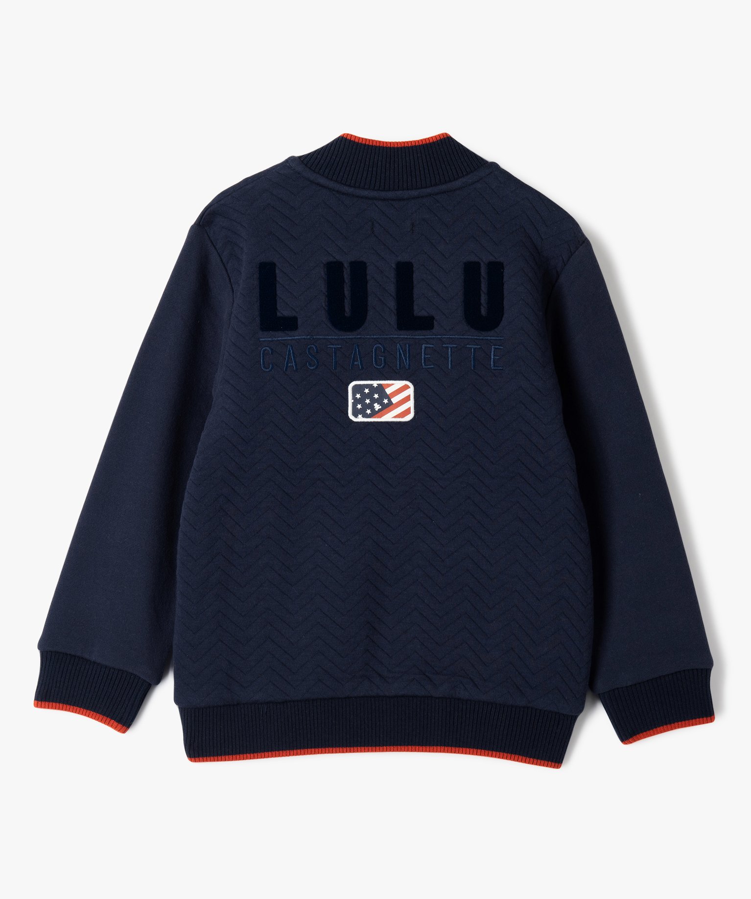 Sweat zippé avec surpiqres fantaisie Garçon - LuluCastag... marine | GEMO