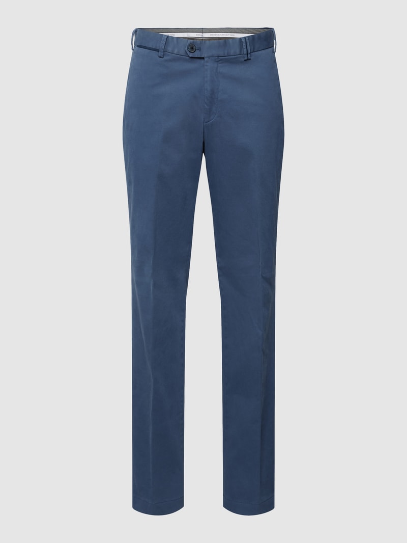 Regular Fit Chino mit Paspeltaschen Modell 'PEAKER' in rauchblau
