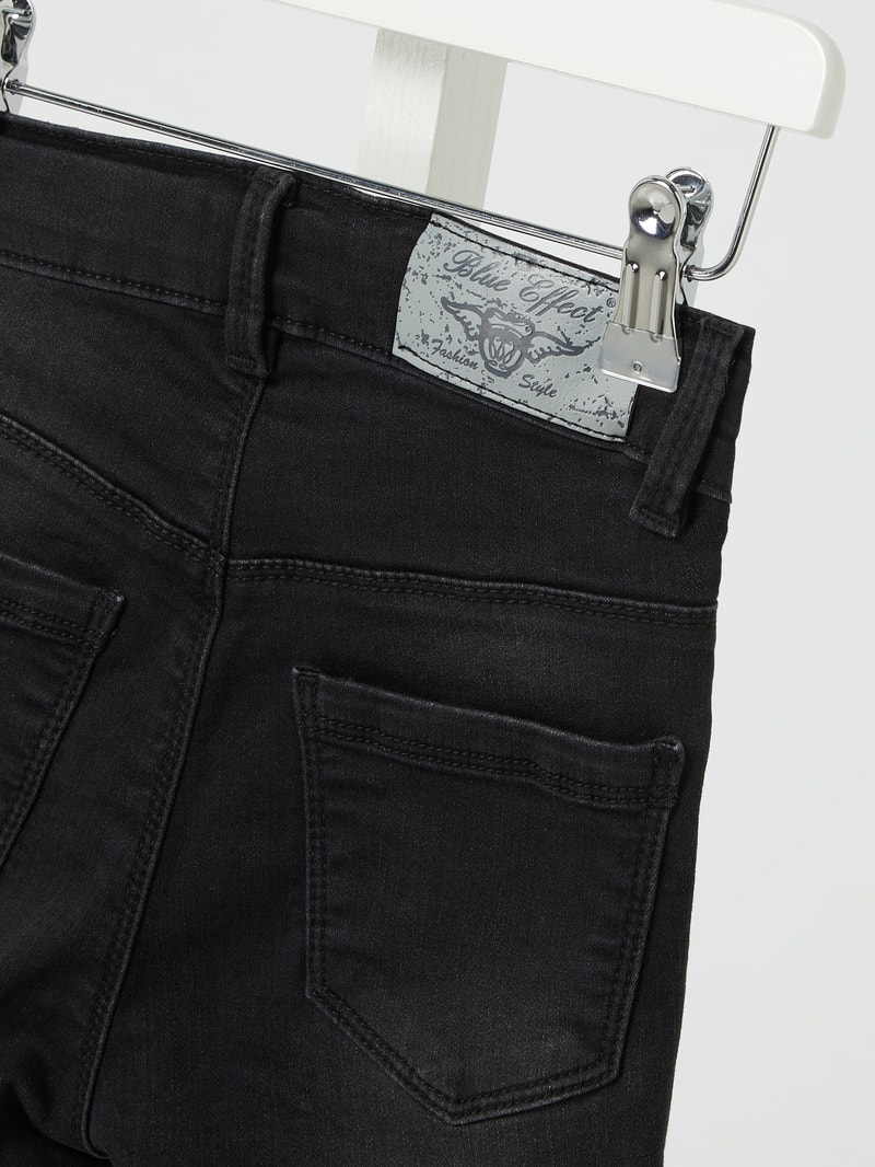 Slim Fit High Waist Jeans mit Stretch-Anteil in schwarz