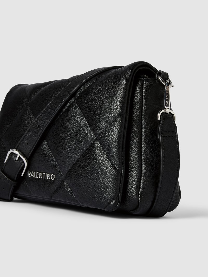 Clutch in Leder-Optik mit Steppnähten Modell 'COLD' in schwarz