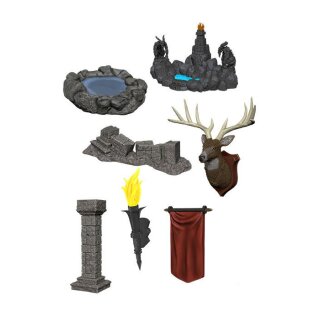 WizKids Deep Cuts Unpainted Miniatures - Pools & Pillars