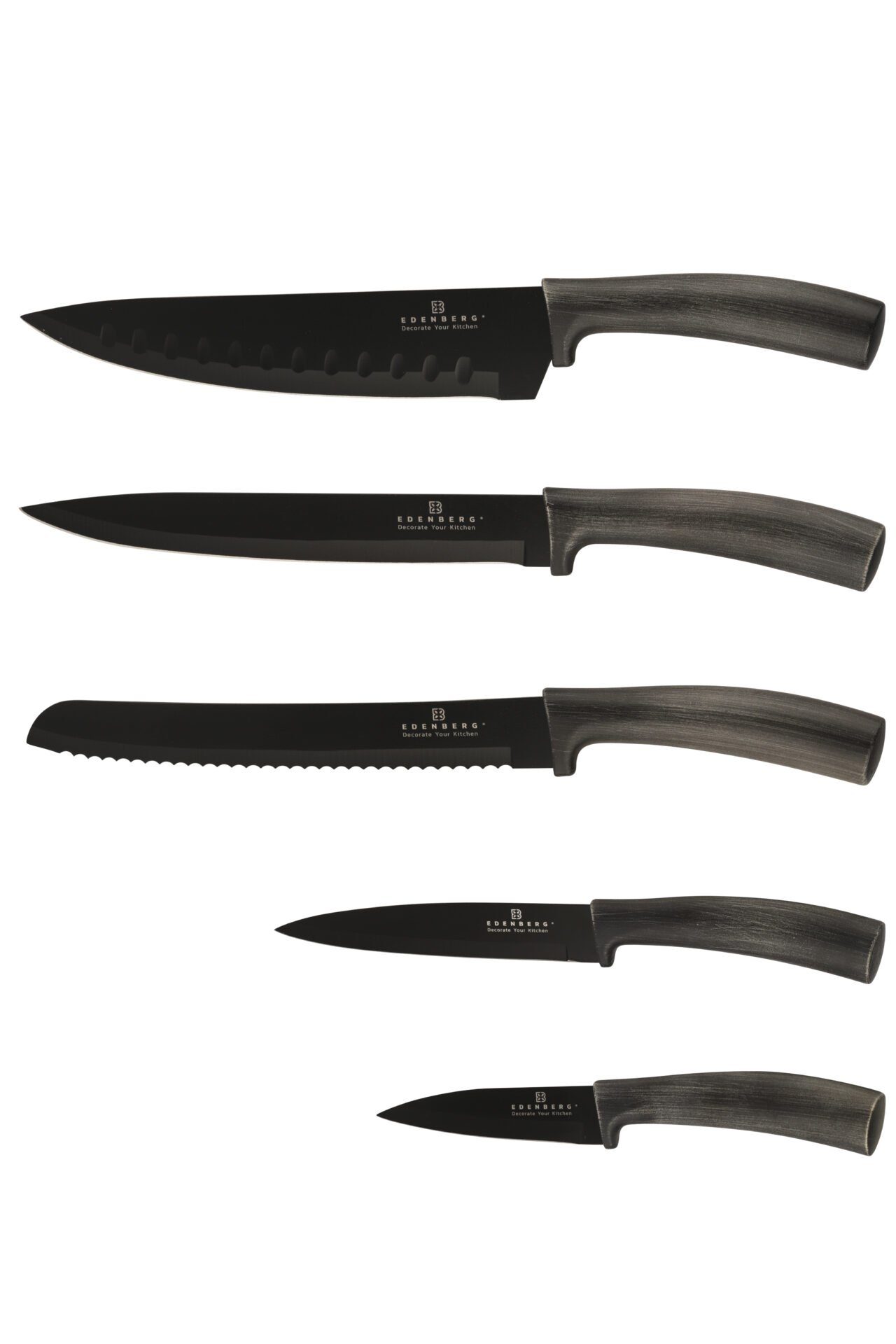 Edenberg Messer-Set Wunderschönes klassisches Messerset, Magnetblock (6-tlg., Eine ideale Geschenkidee)