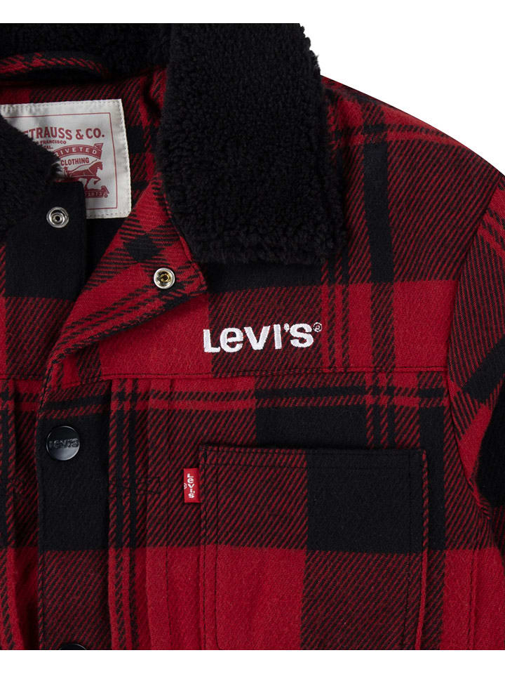 Levi's Kids Hemdjacke in Schwarz/ Rot günstig kaufen