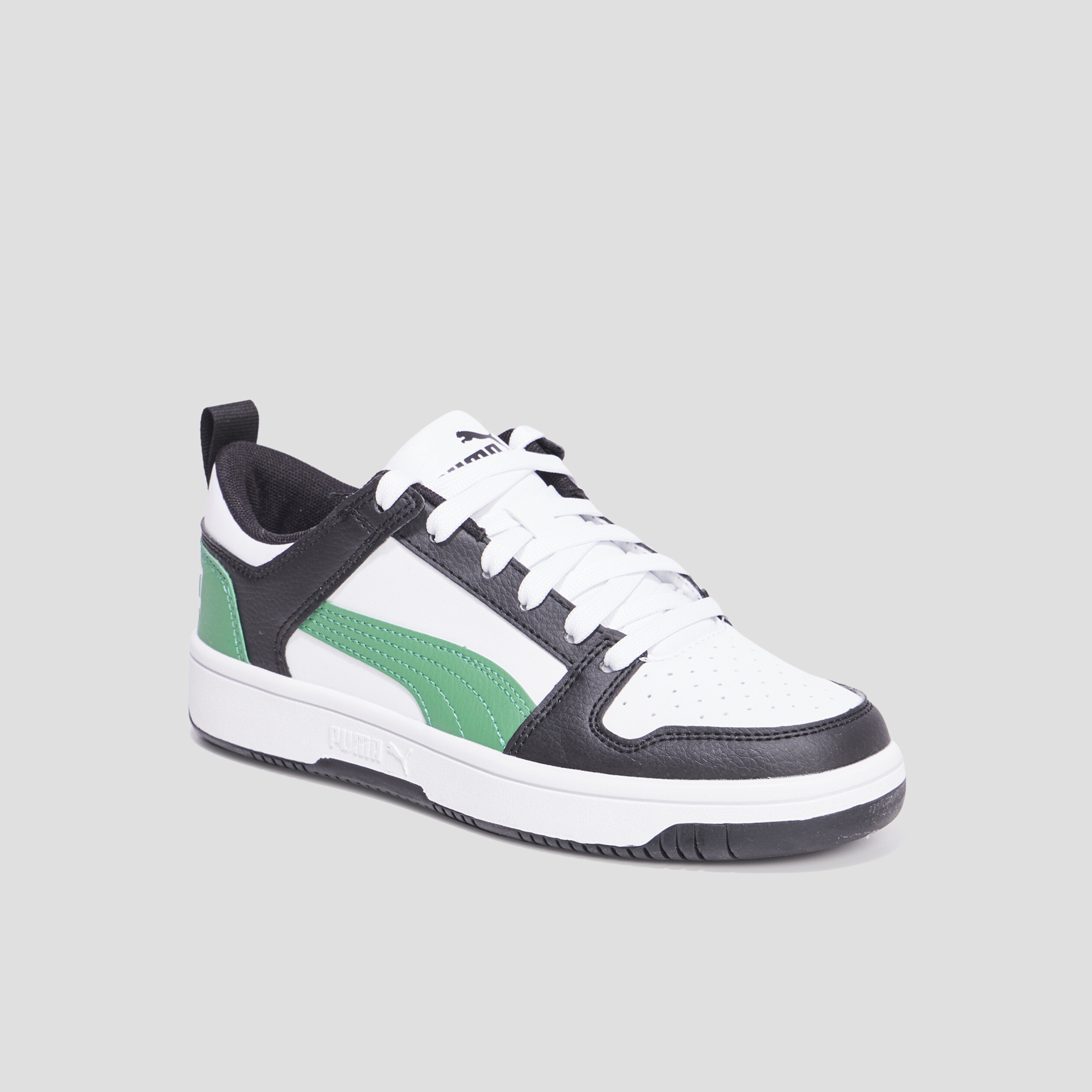 Tennis basse à lacets Puma Rebound vert garçon | La Halle