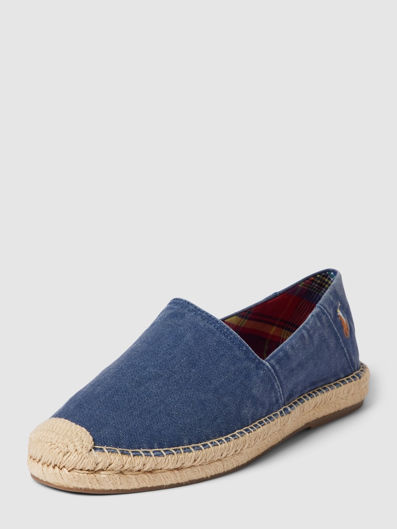 Espadrilles mit Label-Stitching Modell 'CEVIO' in hellblau