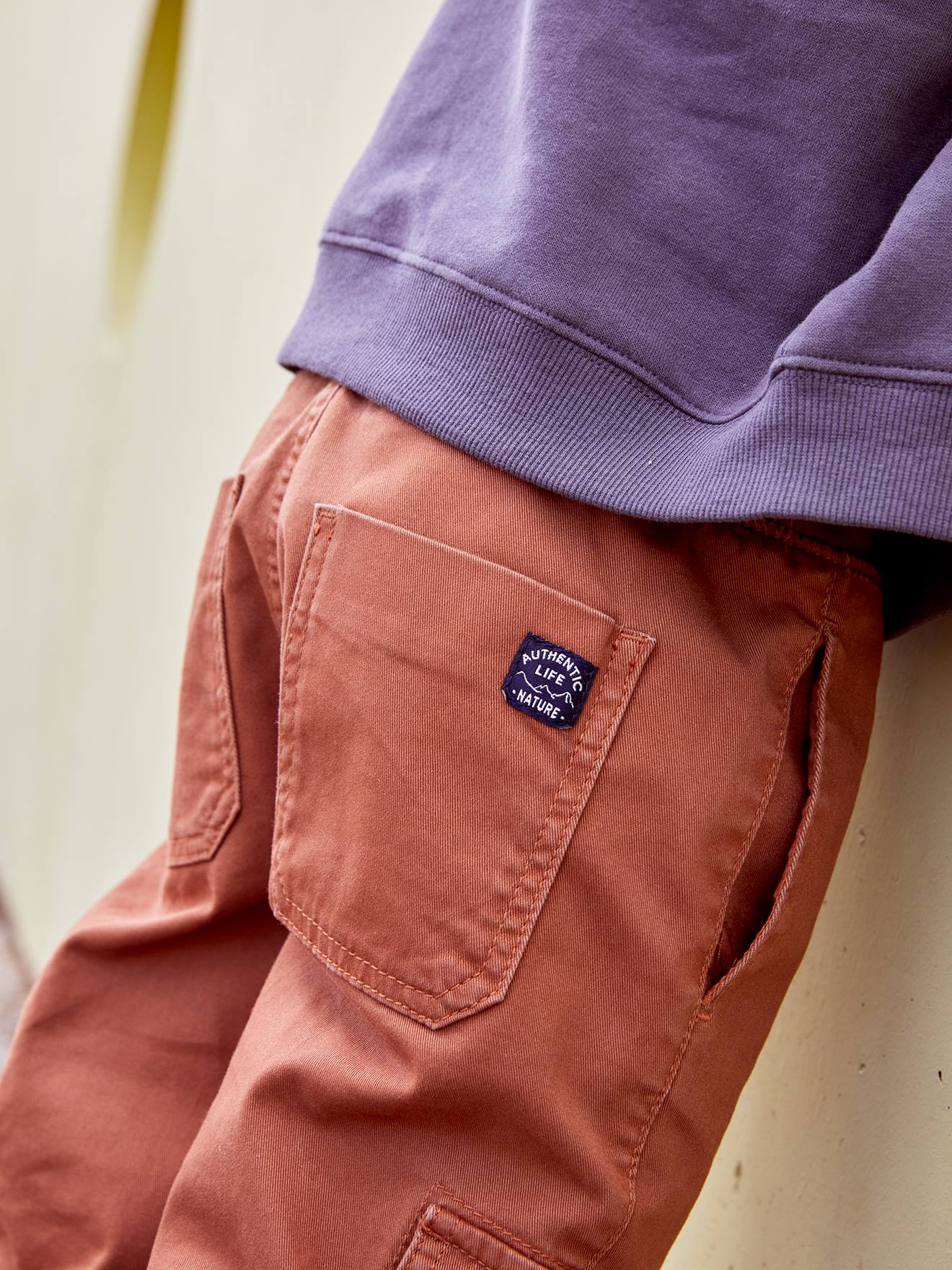 Vertbaudet Jungen Cargohose mit Dehnbund Oeko-Tex - camelfarben