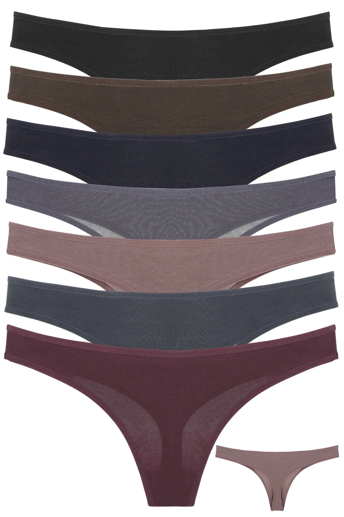 Nicoletta  Damen Panty String 7er Pack Lycra ANTHRAZIT