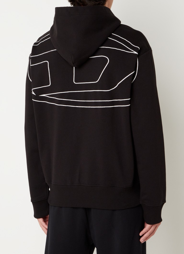 Diesel Hoodie with back print and logo embroidery