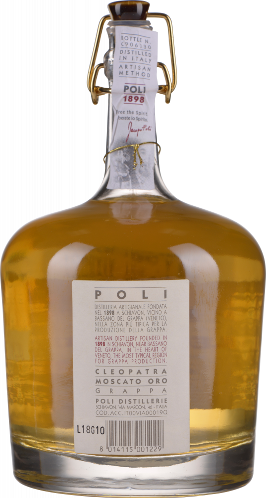 Poli Grappa Cleopatra Moscato d’Oro 0,7 Liter in Tube
