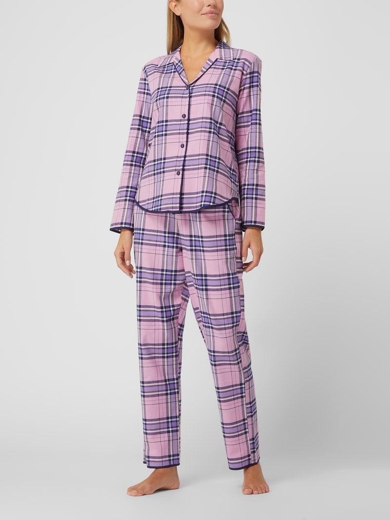 Pyjama-Oberteil aus Baumwolle Modell 'Violet' in rosa