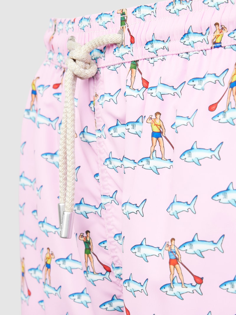 Badehose mit Allover-Muster in rosa