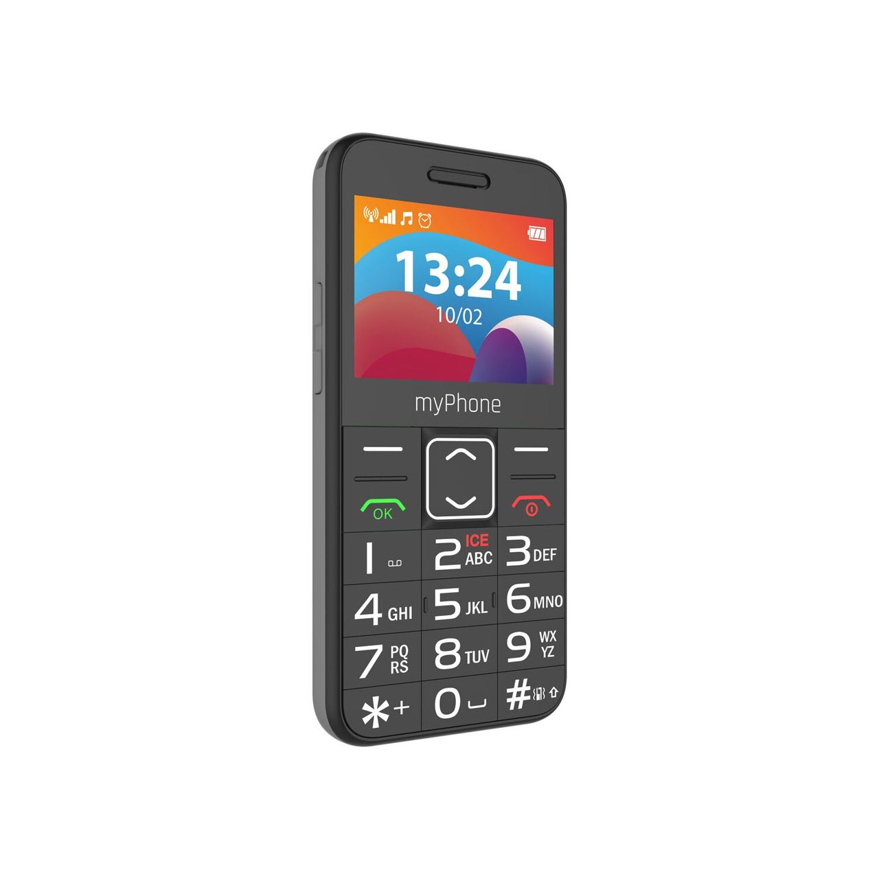 MyPhone Halo 3 LTE Mobiltelefon, 1400 mAh, 4G LTE, SOS-Taste und Taschenlampe Schwarz