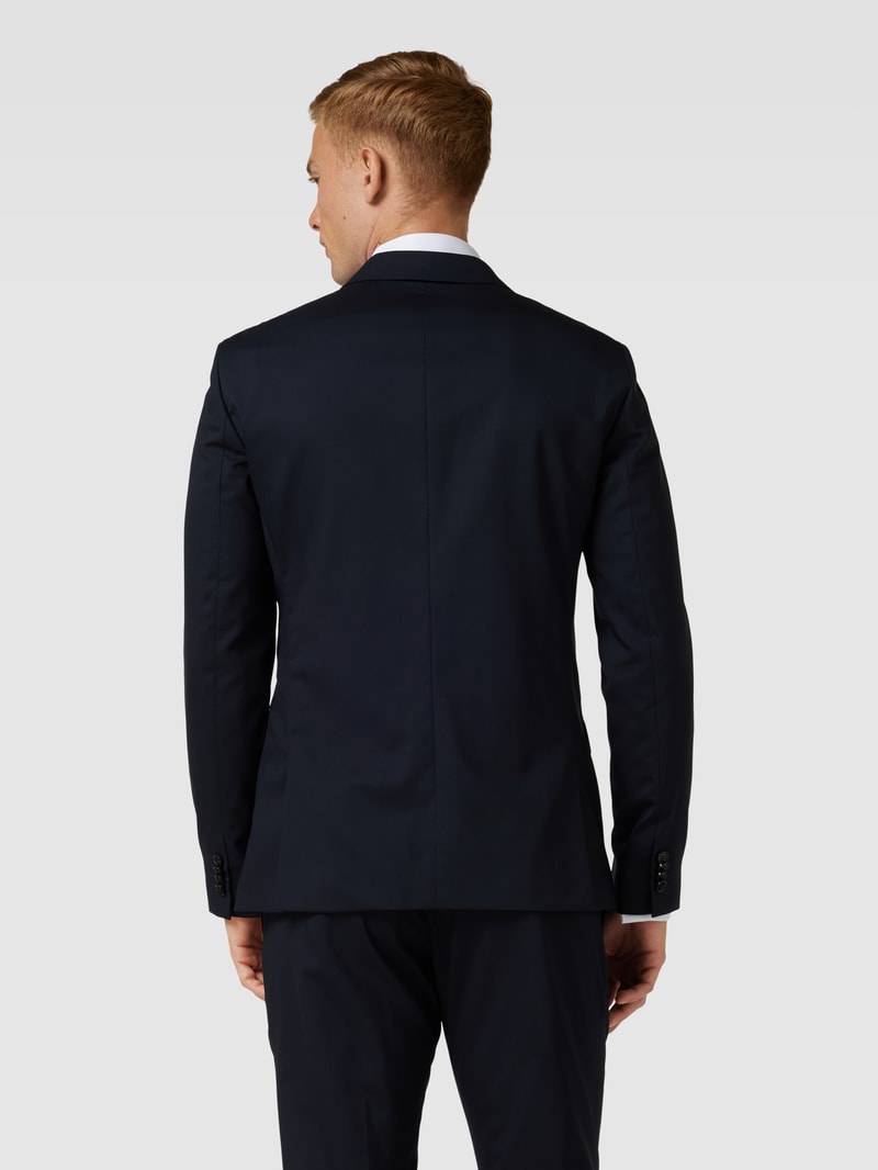 Slim Fit 2-Knopf-Sakko mit Reverskragen in marineblau