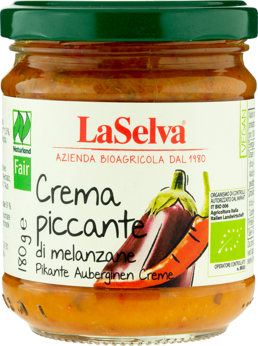 Gemüseaufstrich, Auberginen Creme, pikant, 180 g