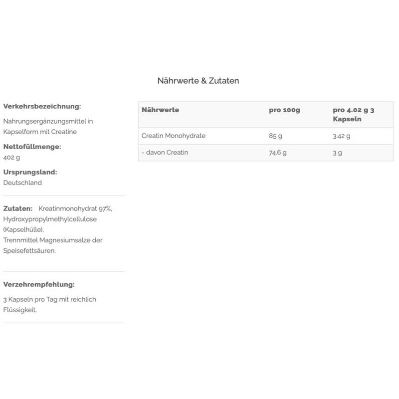 TNT Creatine Creapure Nahrung
