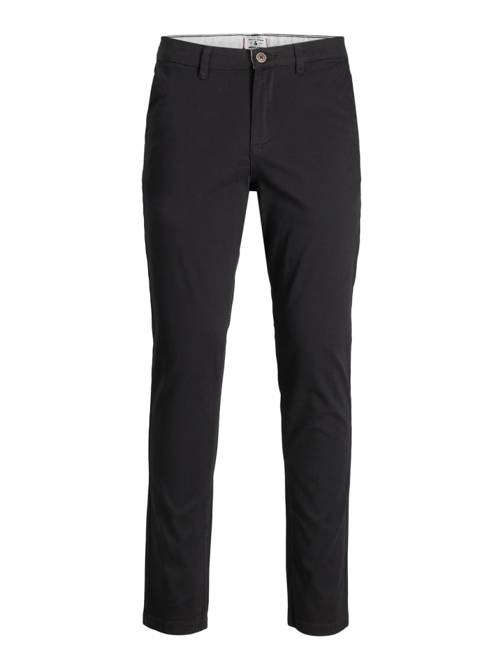 Jack & Jones Stoffhose / Chino JPSTMARCO JJDAVE AKM BLACK slim in Schwarz günstig kaufen
