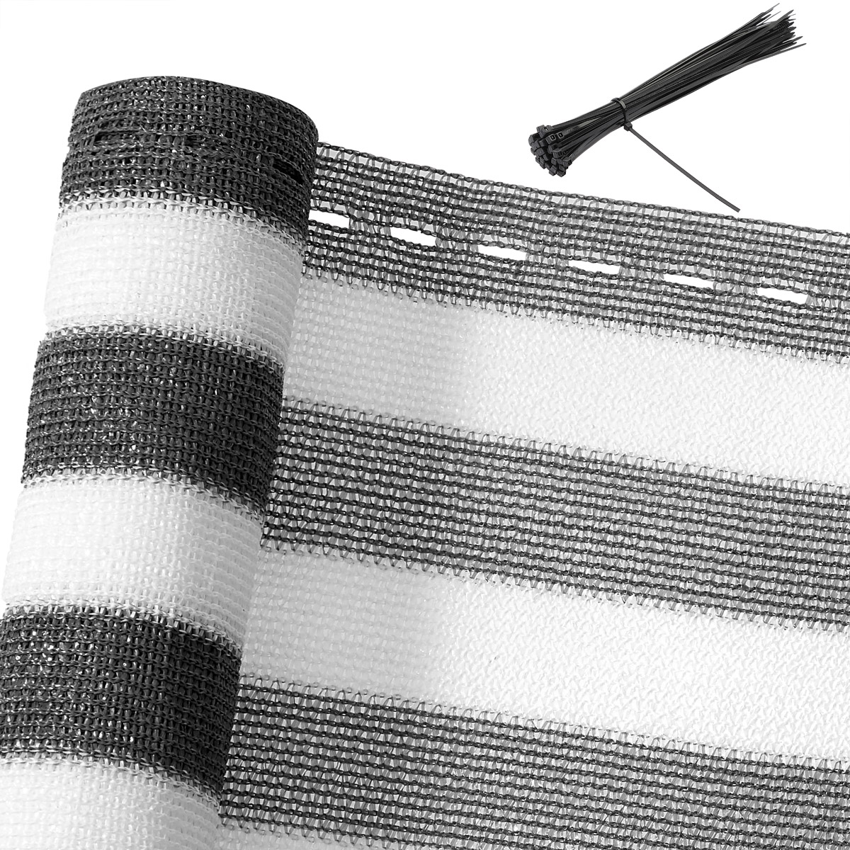 Casaria Detex® Balkonsichtschutz Grau/Weiß 1,4x10m