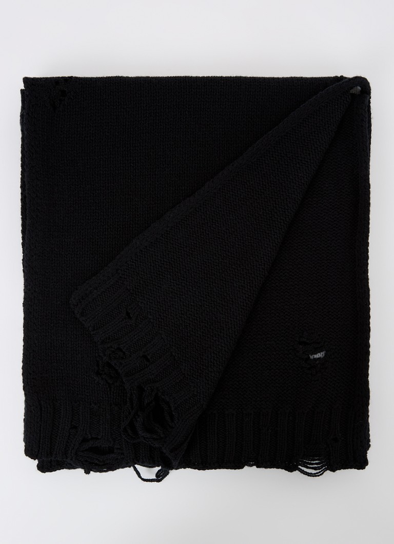 Sciarpa in lana MM6 con logo lavorato a maglia, 190 x 45 cm