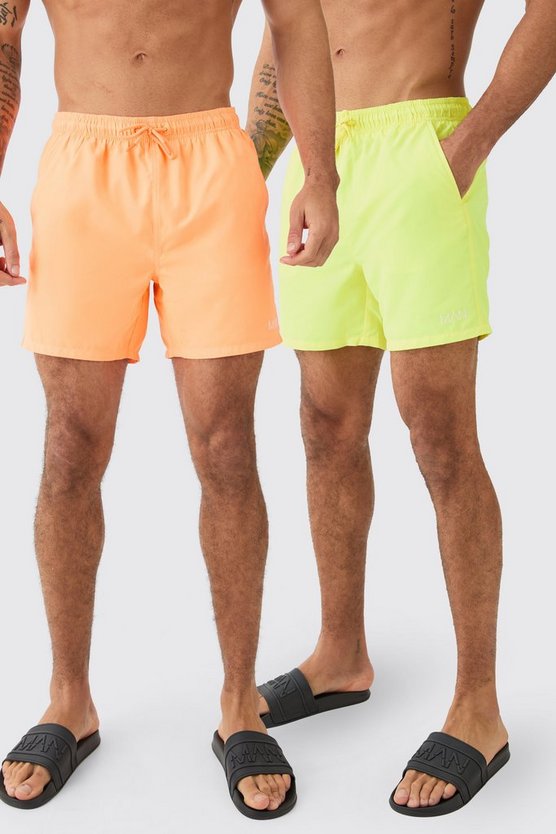 2er-Pack mittellange Original Man Badehosen