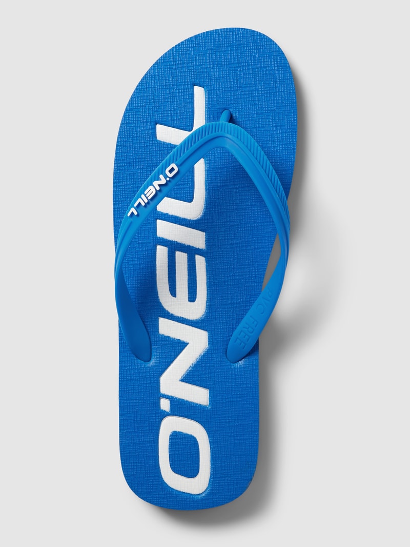 Slides mit Label-Applikation in royalblau