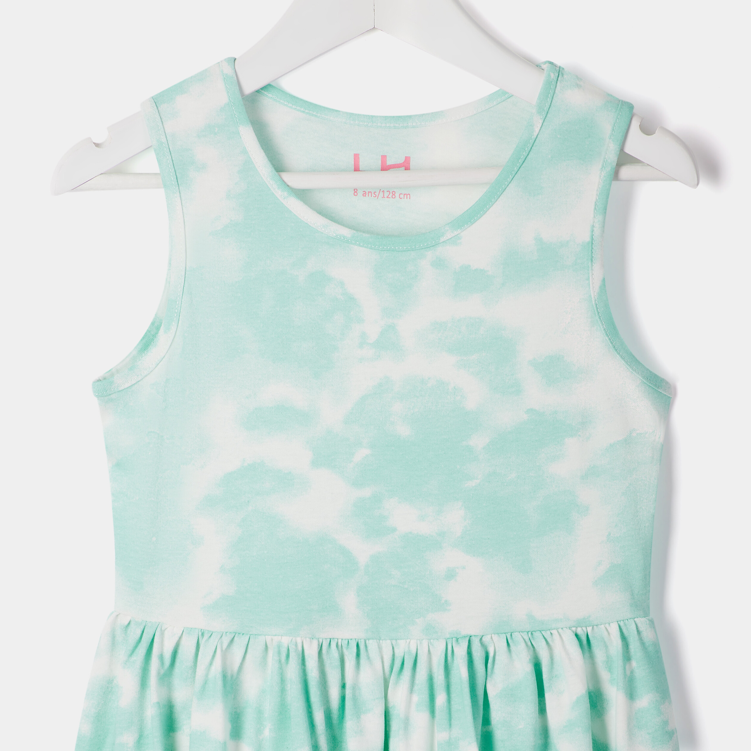 Robe évasée sans manches bleu turquoise fille | La Halle