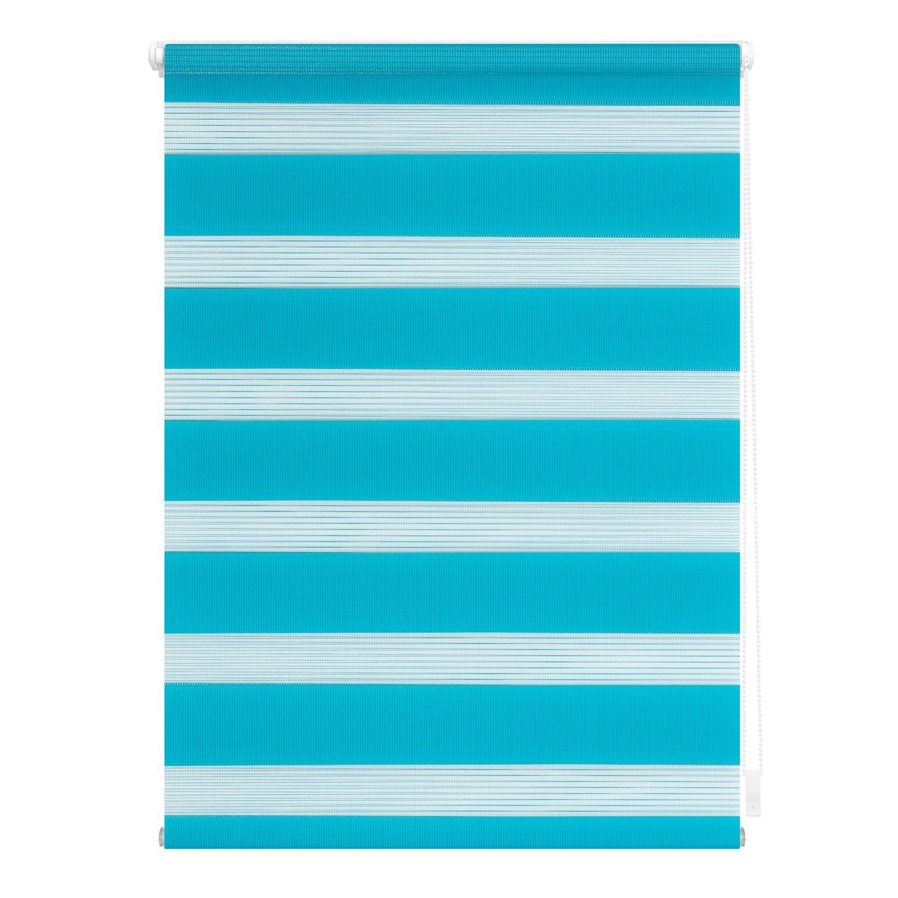 Lichtblick Duo-Rollo Klemmfix, ohne Bohren - Blau, 80 cm x 150 cm (B x L)