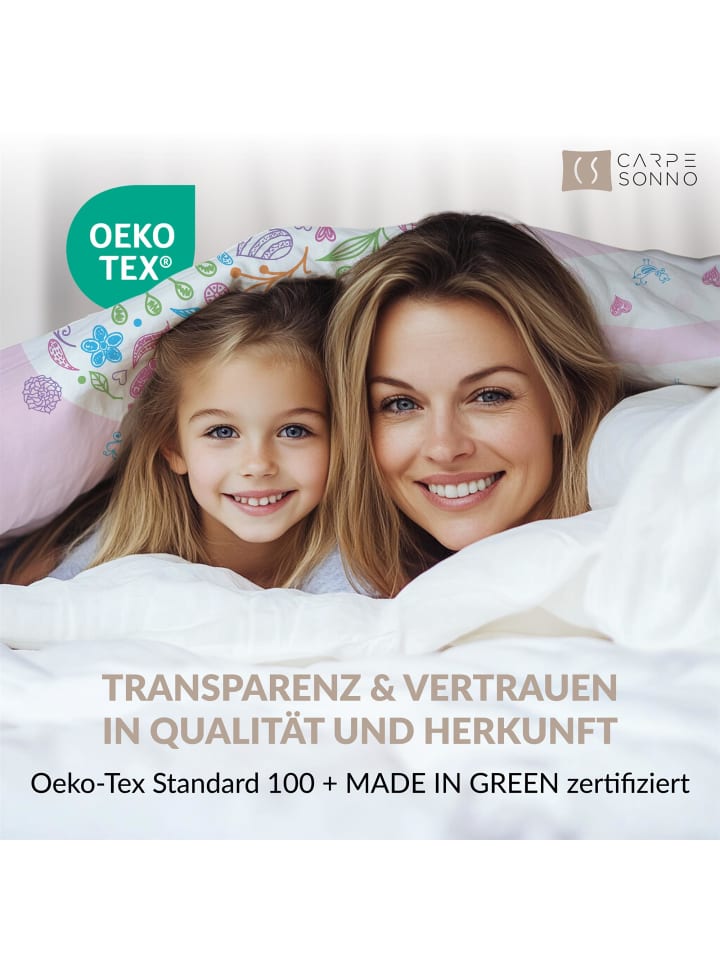 Carpe Sonno Kinder Bettwäsche Mädchen Herz   10 Spiele in Rosa günstig kaufen 135 x 200   80 x 80 cm
