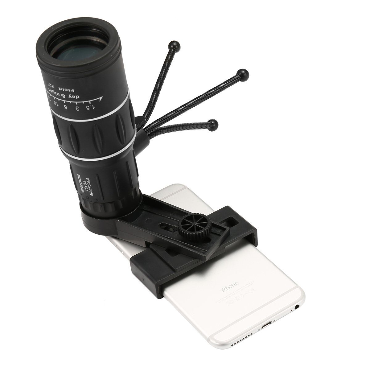 SGODDE Monocular Set für Smartphones für klare weite Sicht Monokular (weite klare Sicht, dank sofortiger Fokussierung, einfacher Aufbau)