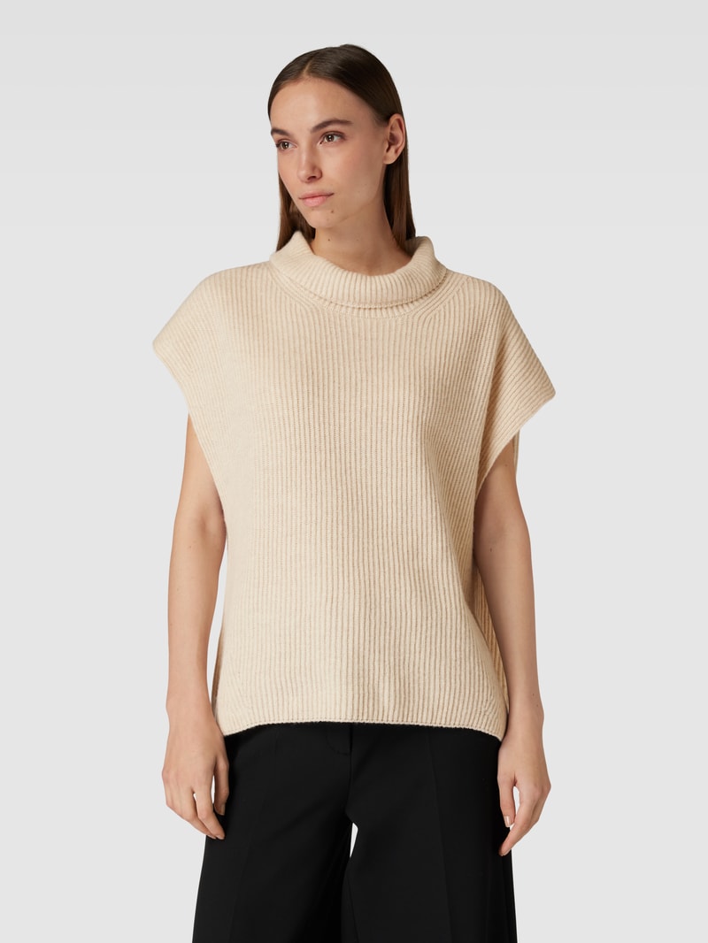 Strickpullover mit Kappärmeln Modell 'POLO' in camel