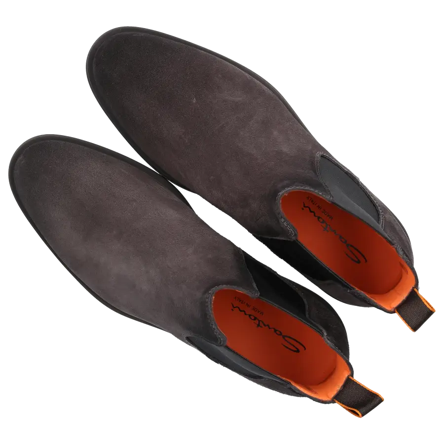 Santoni - Chelsea Boots 18588 Veloursleder - grau