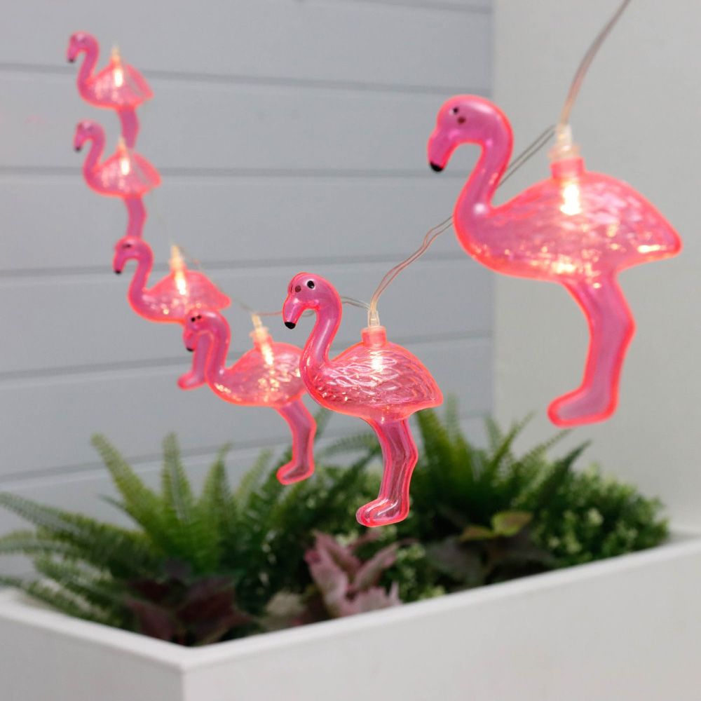 Gardenwize 10 Flamingo LED Lichter Solar Lichterkette
