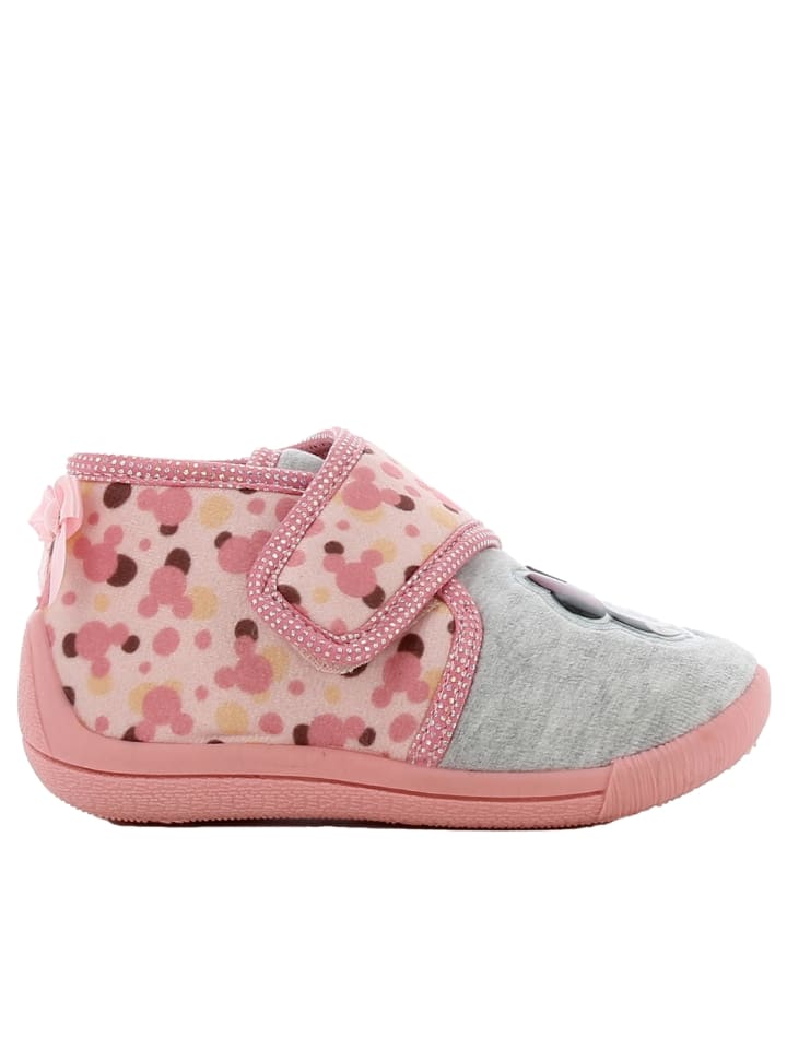 Disney Minnie Mouse Hausschuhe mit Disney Minnie Mouse Motiv, in Rosa, mit klettverschluss günstig kaufen