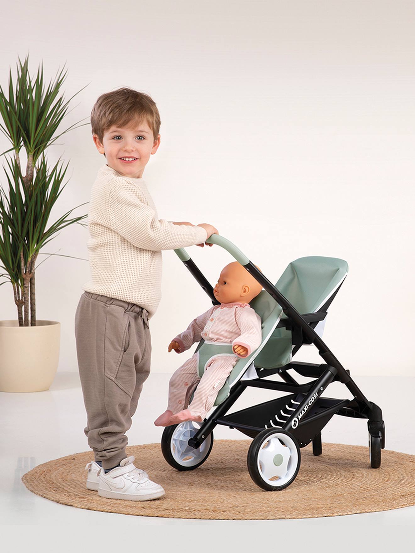 Smoby Maxi Cosi Geschwister-Puppenwagen SMOBY COTOONS - grün