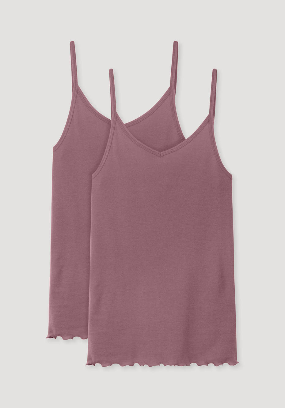 Spaghetti-Top mit V-Neck im 2-er Pack