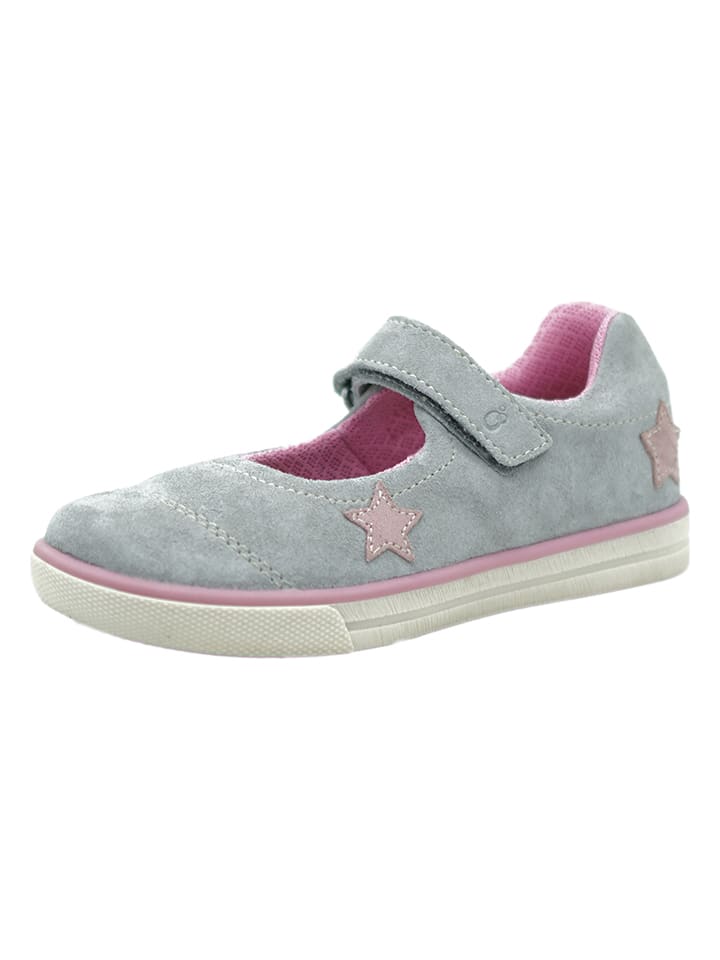 lamino Leder-Ballerinas in Grau günstig kaufen