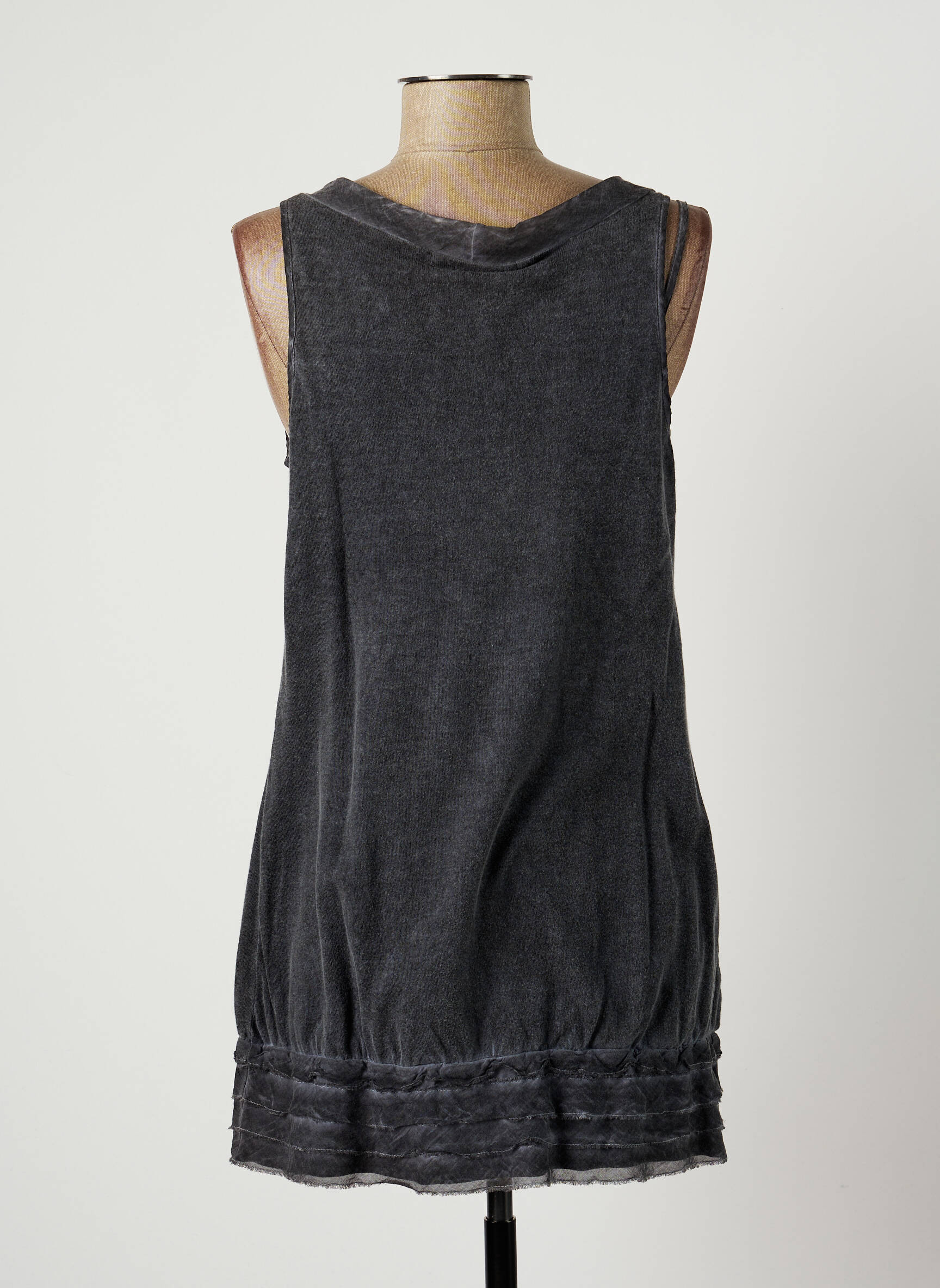 Lauren Vidal Tuniquesansmanche Femme couleur gris