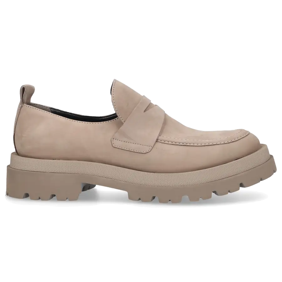 305 SOBE - Loafer HUSKIE Nubukleder - beige