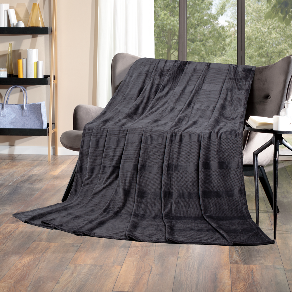 Bella Casa Kuscheldecke Cashmere Dots   Stripes